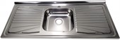 Pia de cozinha de aço inox 120 x 52 cm Fabrinox modelo PS1200, com furo torneira